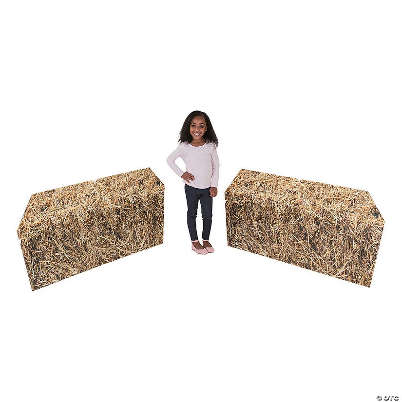 Budget ๐ Flat Hay Bale Cardboard Stand-Ups - 2 Pc. ๐งจ - Image 2