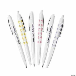 Budget 🤩 Personalized Religious Easter Retractable Pens - 48 Pc. 🔔