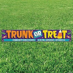 Best Sale 🎉 Personalized Horizontal Trunk or Treat Yard Sign - Large ⭐