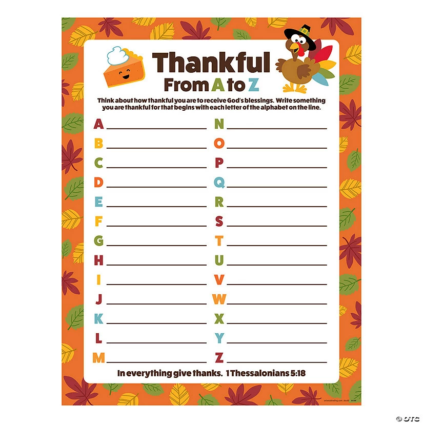 Best reviews of 🔔 Religious Thankful From A to Z Activity Sheets - 24 Pc. 😉 - Image 2