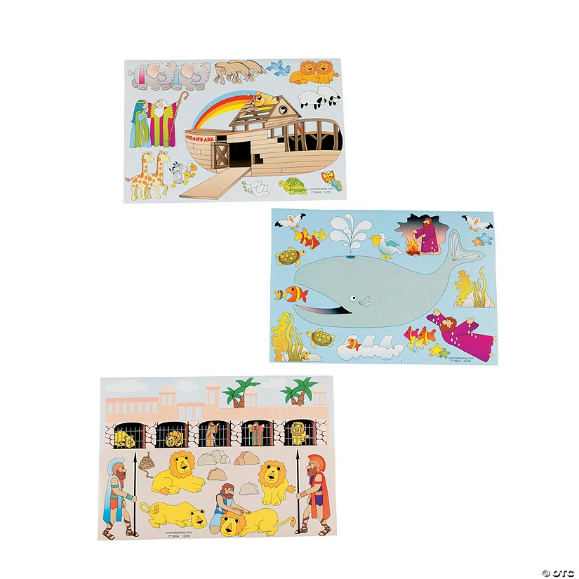Top 10 ✔️ Bible Story Sticker Scenes - 12 Pc. 🥰