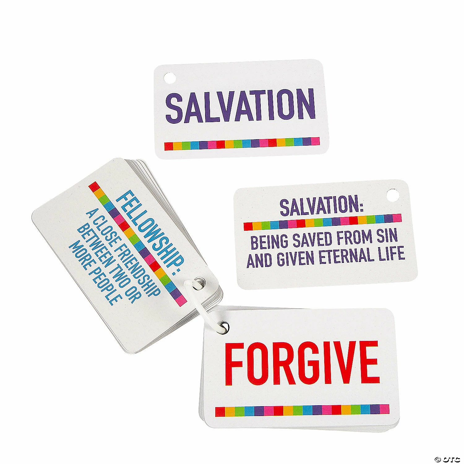 Flash Sale 👍 Big Words of the Bible Cards on a Ring - 6 Pc. 🔔 - Image 2