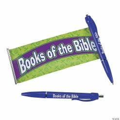 New π Books of the Bible Scroll Pens - 12 Pc. π