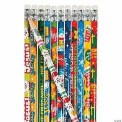 Discount 🤩 Bulk Religious 🎄 Christmas Pencil Assortment - 144 Pc. ✔️