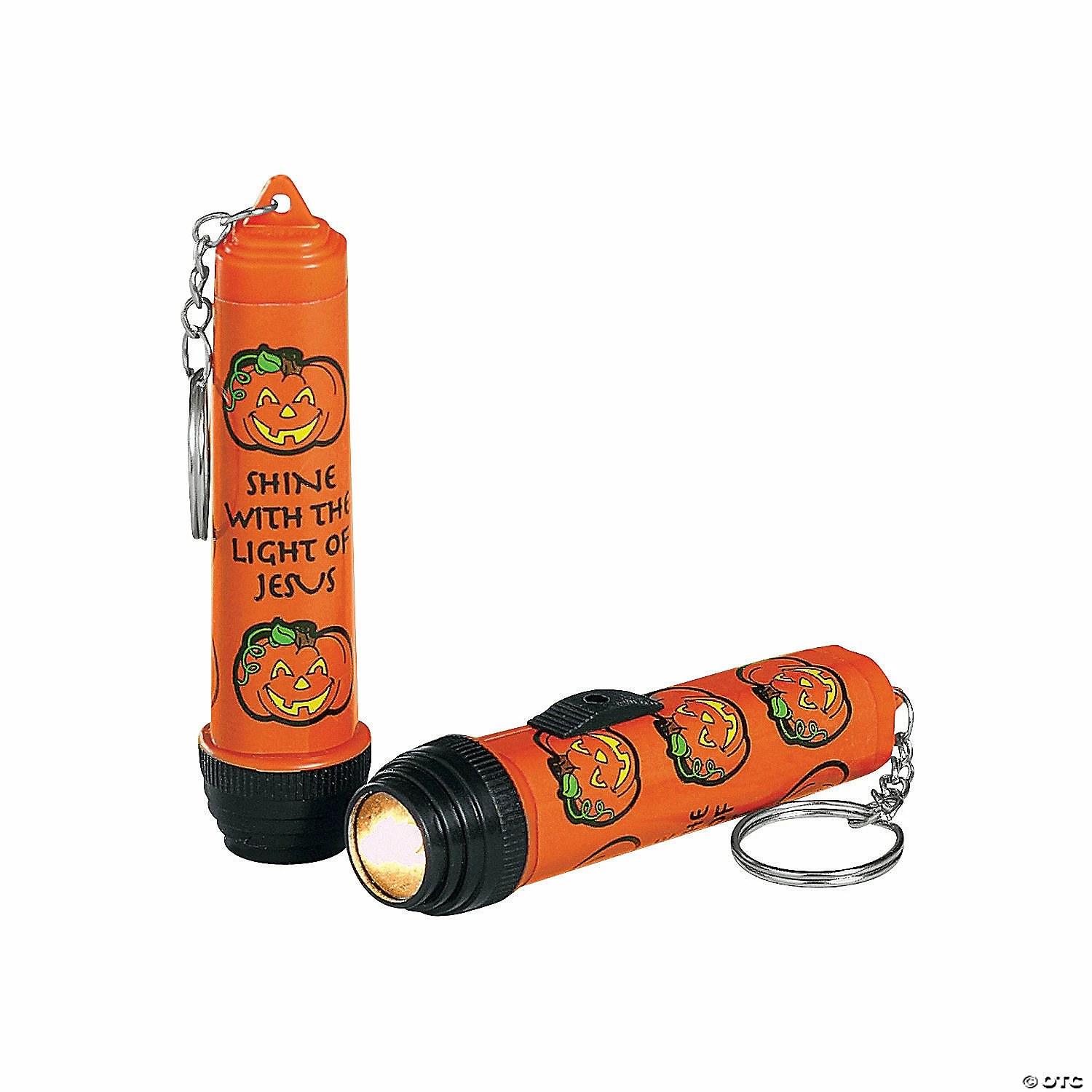 Flash Sale ✨ Christian Pumpkin Flashlight Keychains - 12 Pc. 👏