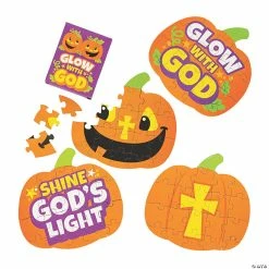 Budget 😉 Christian Pumpkin Mini Puzzles - 12 Pc. 🔔