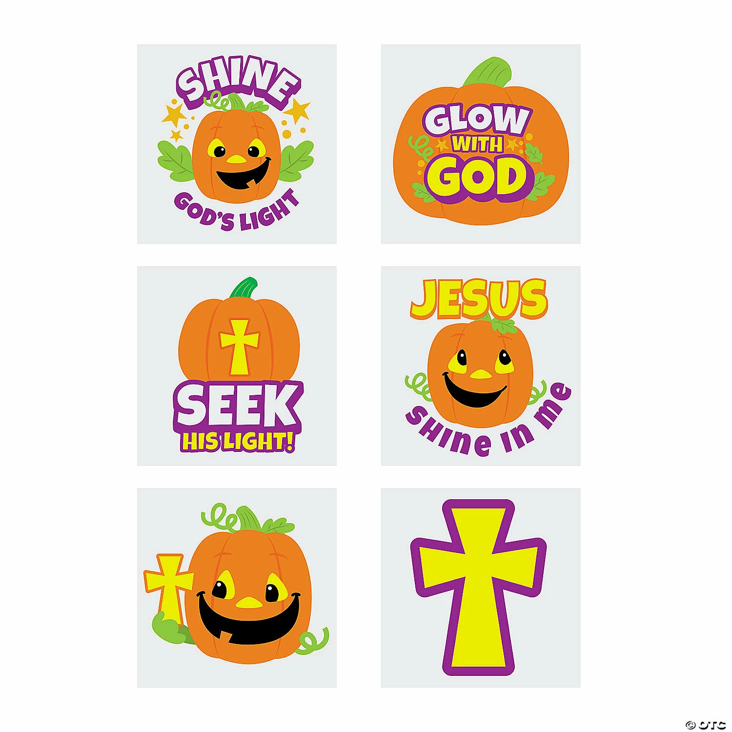 Hot Sale 🎉 Christian Pumpkin Temporary Tattoos - 72 Pc. ⌛