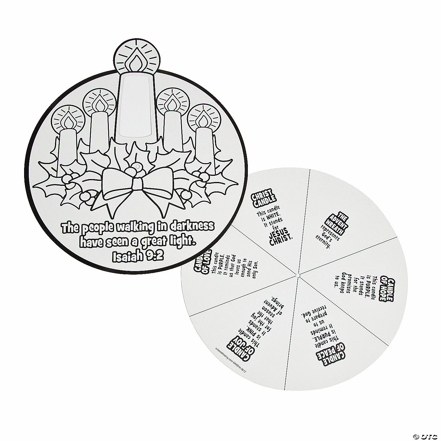 Wholesale π Color Your Own Advent Wheel - 12 Pc. π - Image 2