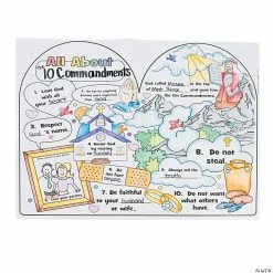 Brand new 🥰 Color Your Own All About the Ten Commandments Posters - 30 Pc. 🌟