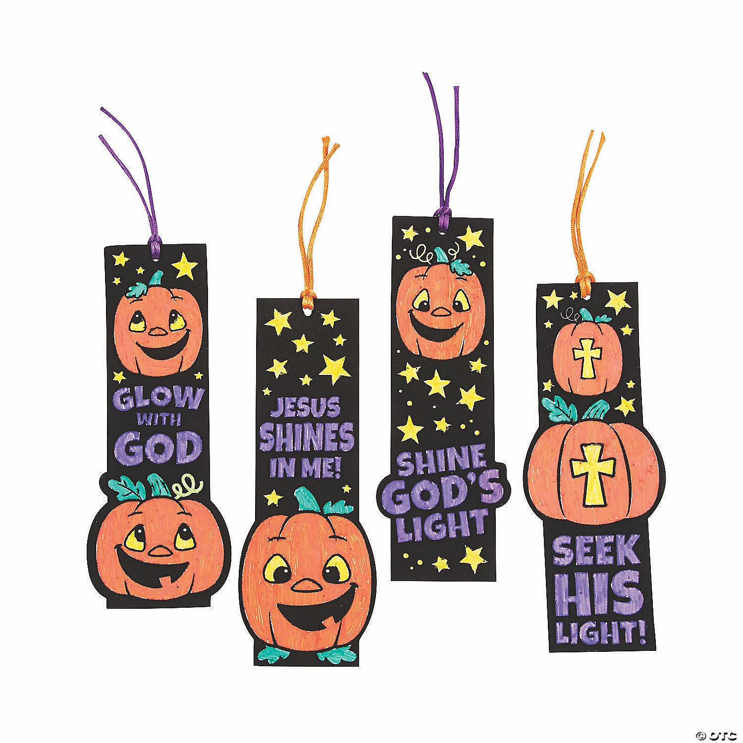 Wholesale ๐ Color Your Own Christian Pumpkin Fuzzy Bookmarks - 12 Pc. ๐ - Image 2