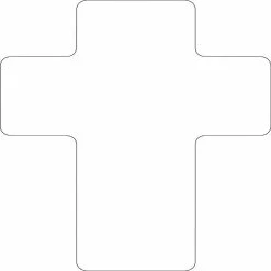 Budget 🎉 Creative Shapes Etc. - Sticky Shape Notepad - Cross 🎁