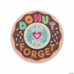 Budget 🛒 Donut Forget God Loves You Eraser Valentine Exchanges with Card for 12 😀