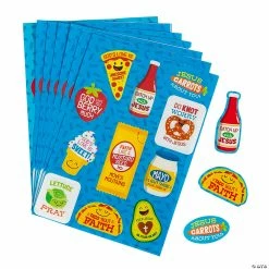 Deals ✨ Faith Food Pun Sticker Sheets - 24 Sheets ✨