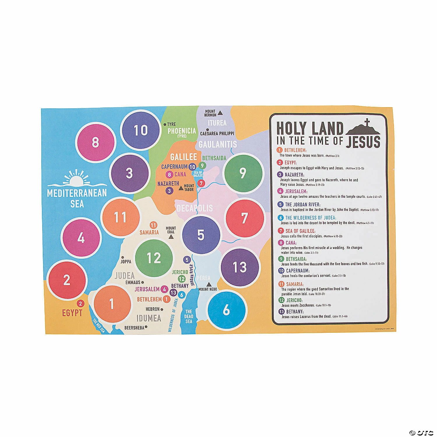 Wholesale ๐ Giant Bible Map Sticker Scenes - 12 Pc. ๐ - Image 2