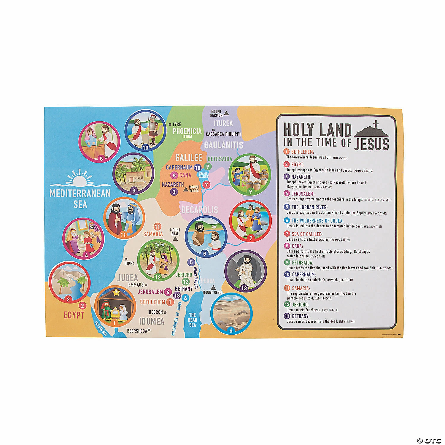 Wholesale ๐ Giant Bible Map Sticker Scenes - 12 Pc. ๐