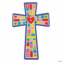 Best Pirce 😀 Giant Cross Mosaic Sticker Scenes - 12 Pc. ⌛