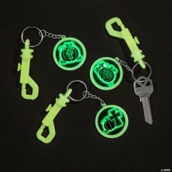 Best deal 👏 Glow-in-the-Dark 🦇 Halloween Christian Pumpkin 🎒 Backpack Clip Keychains - 12 Pc. 🎉