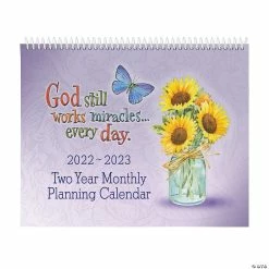 Hot Sale 👍 God Works Miracles Two Year Planning Calendar 👏