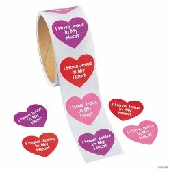 Budget 🔥 I Have Jesus in My Heart Sticker Roll - 100 Pc. ⭐