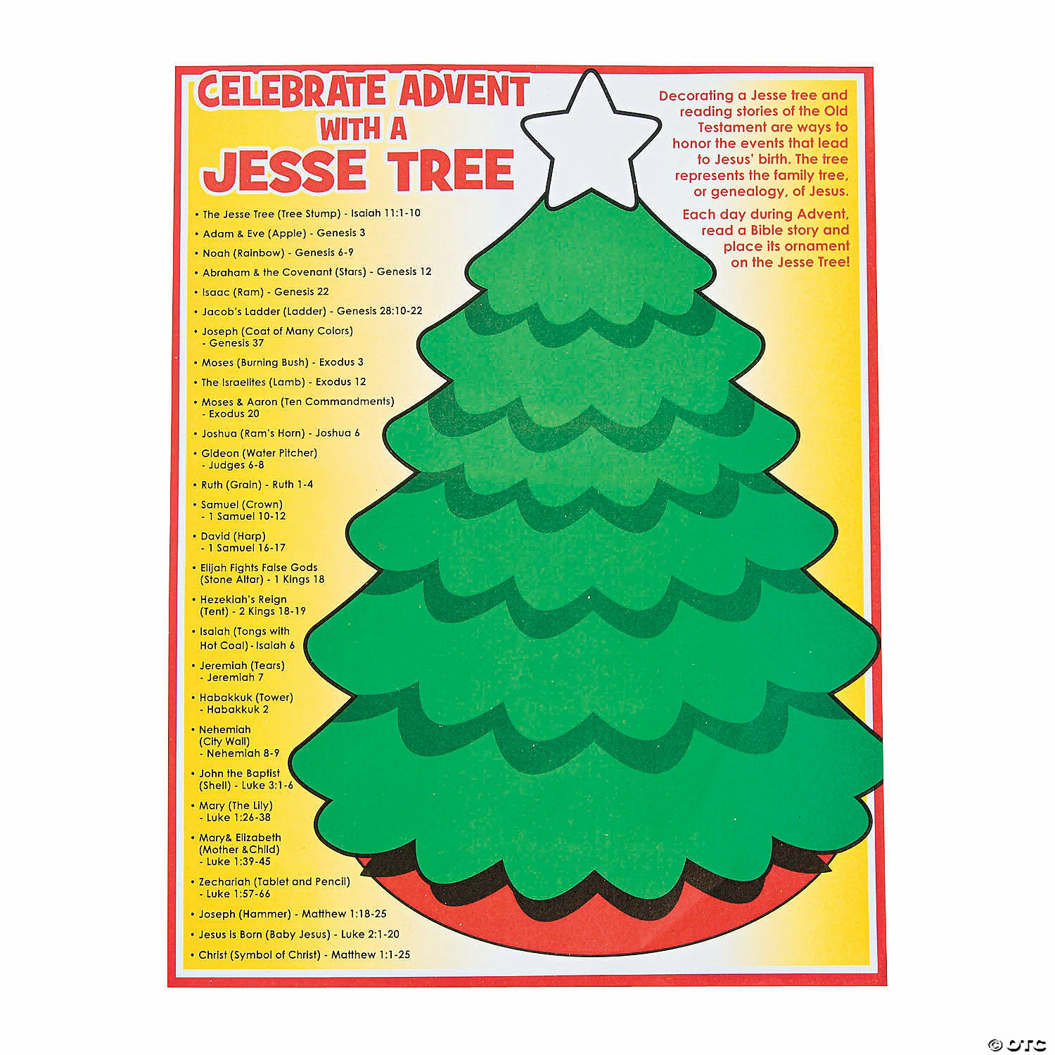 Cheapest 😀 Jesse Tree Sticker Scenes - 12 Pc. 🔔 - Image 2