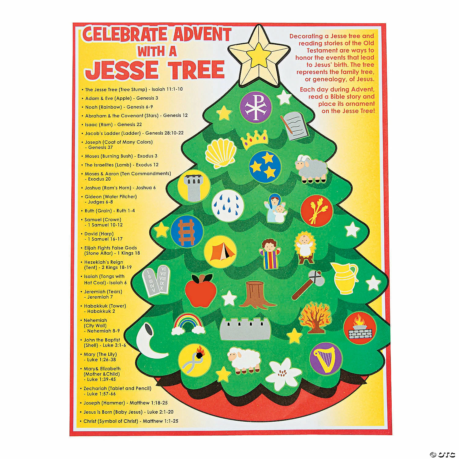Cheapest 😀 Jesse Tree Sticker Scenes - 12 Pc. 🔔