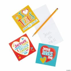 Wholesale 😀 Jesus Loves Me Notepads – 24 Pc. 💯