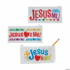 Flash Sale 🥰 Jesus Loves Me Pencil Cases - 12 Pc. 👏