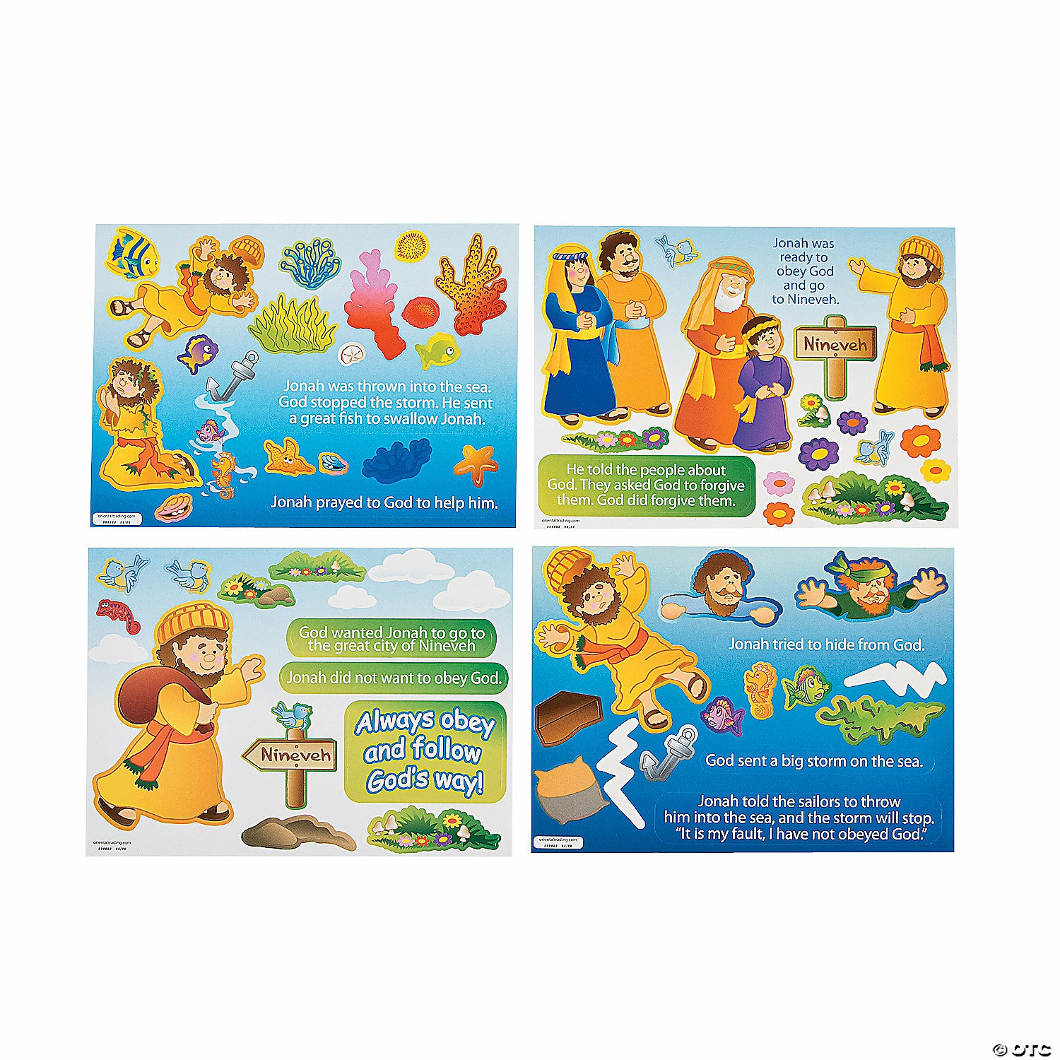 Hot Sale 🌟 Jonah & the Whale Sticker Scenes - 24 Pc. 😀 - Image 2