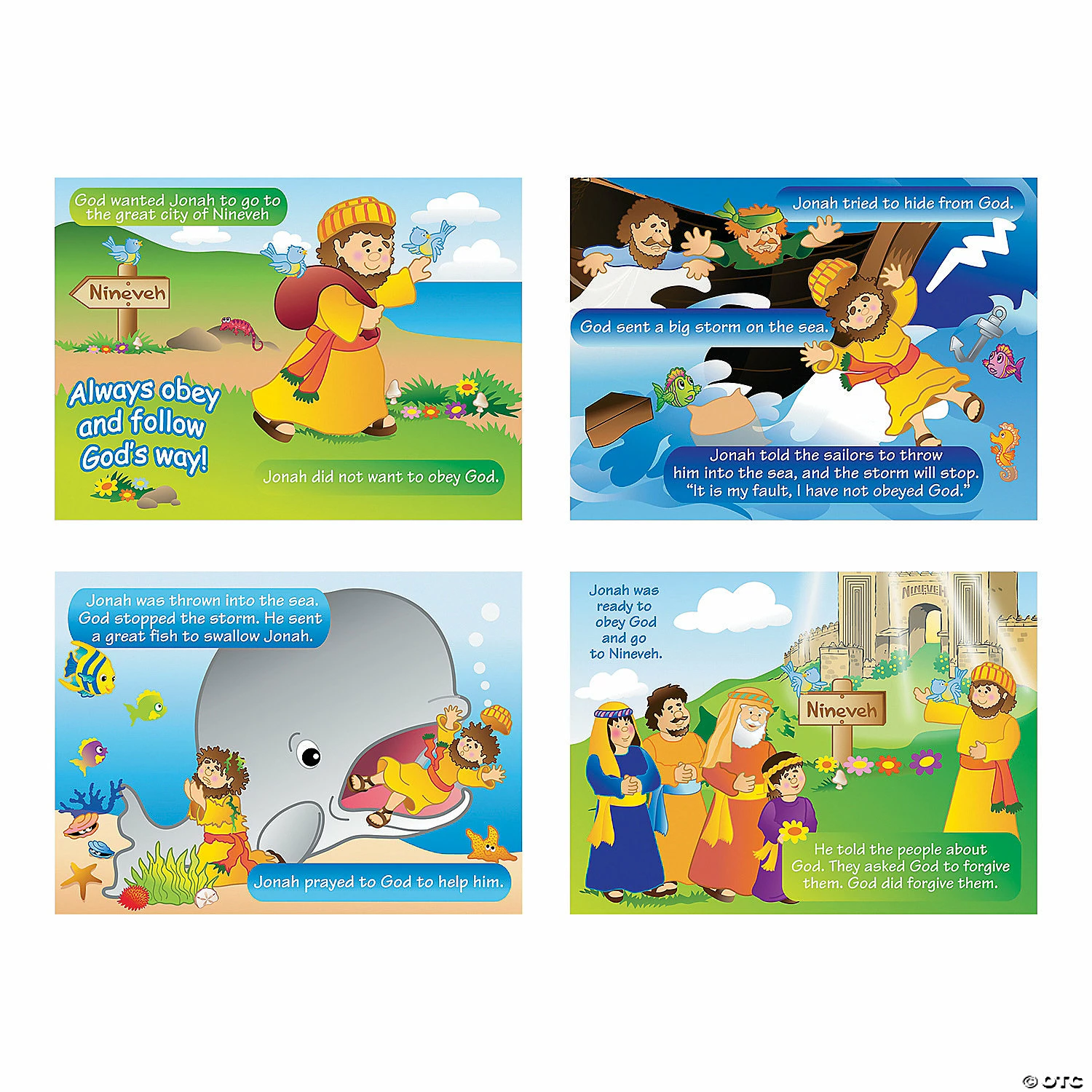 Hot Sale 🌟 Jonah & the Whale Sticker Scenes - 24 Pc. 😀