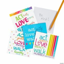 Promo βοΈ Micah 6:8 Bible Verse Notepads - 24 Pc. β€οΈ