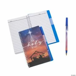 Flash Sale 😉 Nativity Spiral Notebooks with Pens – 12 Pc. ⭐