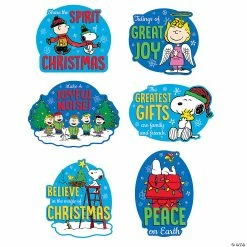 Outlet 🔥 Peanuts® Inspirational 🎄 Christmas Cutouts - 6 Pc. 🤩