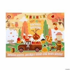 Outlet 💯 Religious Fall Sticker Scenes - 12 Pc. 👏