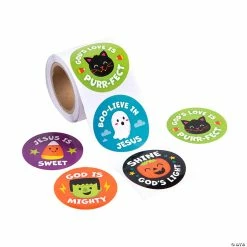 Best deal ⭐ Religious 🧛 Halloween Sticker Roll - 100 Pc. 🤩