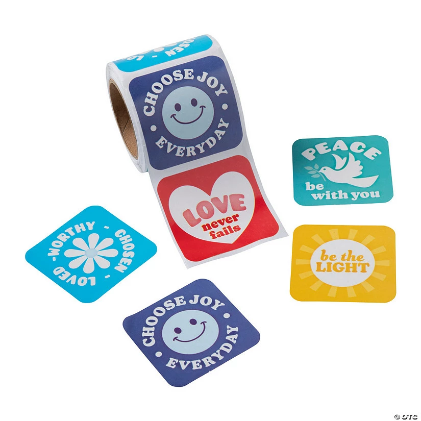 Outlet 🌟 Religious Simple Sayings Sticker Roll - 100 Pc. 👍