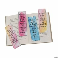 Outlet ⌛ Religious Watercolor Bookmarks - 24 Pc. 🤩