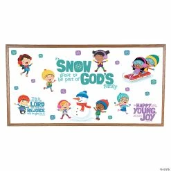 Hot Sale 🎉 Religious Winter Kids at Play Bulletin Board Set - 27 Pc. 👏