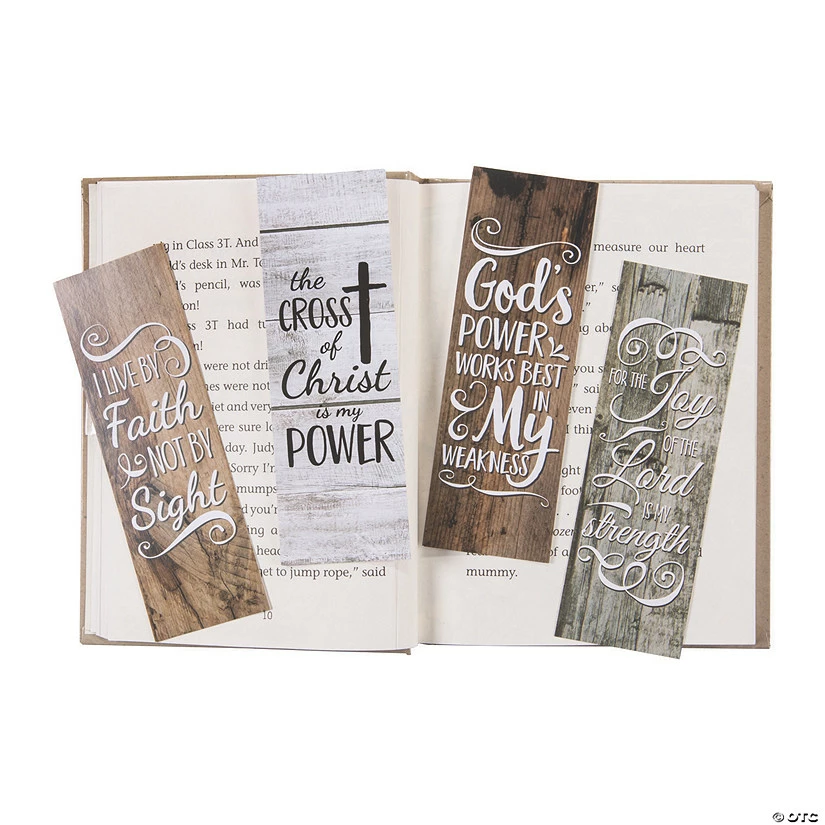Best Sale β€οΈ Rustic Religious Printed Bookmarks - 24 Pc. βοΈ
