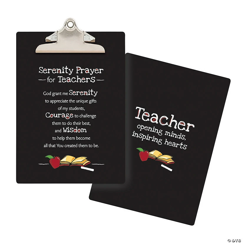 Outlet 👏 Serenity Prayer for Teachers Clipboard 🛒